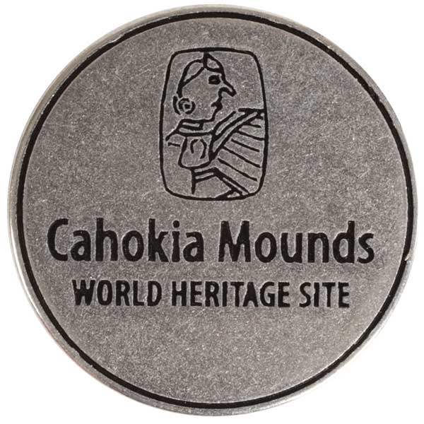 Cahokia Mounds State Historic Site token front