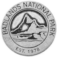 Badlands National Park token front