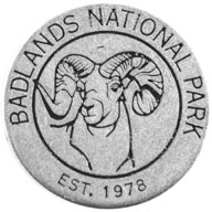 Badlands National Park token back
