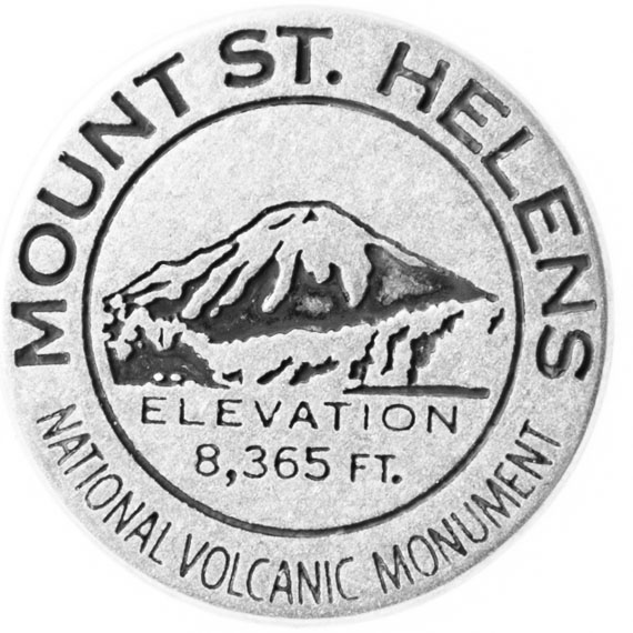 Mt St Helens National Volcanic Monument token front