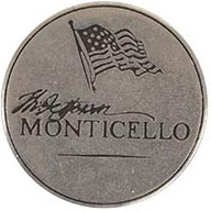 Monticello token back