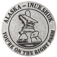 Alaska – Inukshuk token front