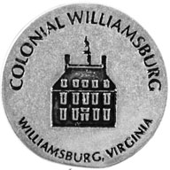 Colonial Williamsburg token back