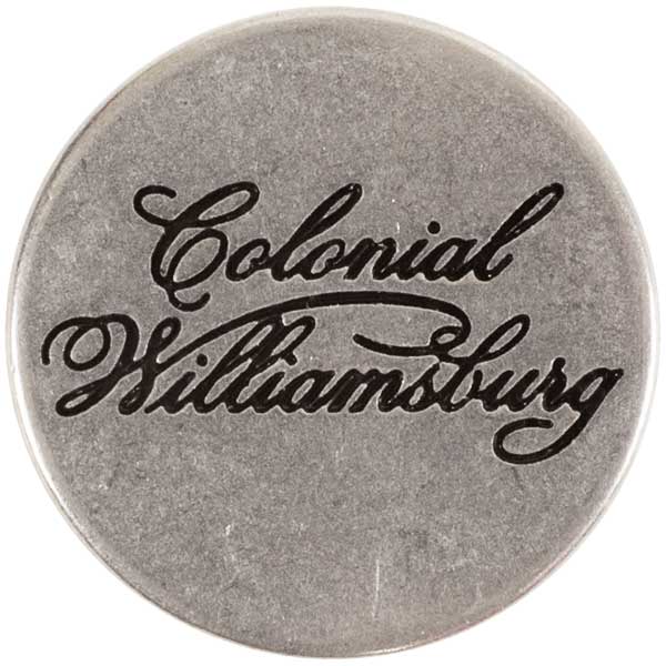 Colonial Williamsburg token back