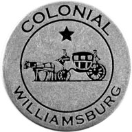 Colonial Williamsburg token back