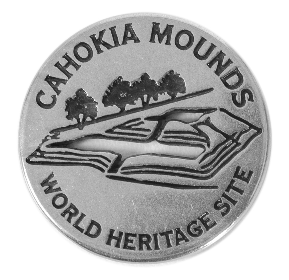 Cahokie Mounds token back