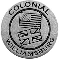 Colonial Williamsburg token back